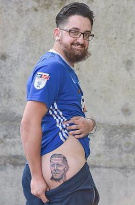 Kevin Tomlinson stuck to his word and went ahead with the Garry Monk tattoo on his bottom