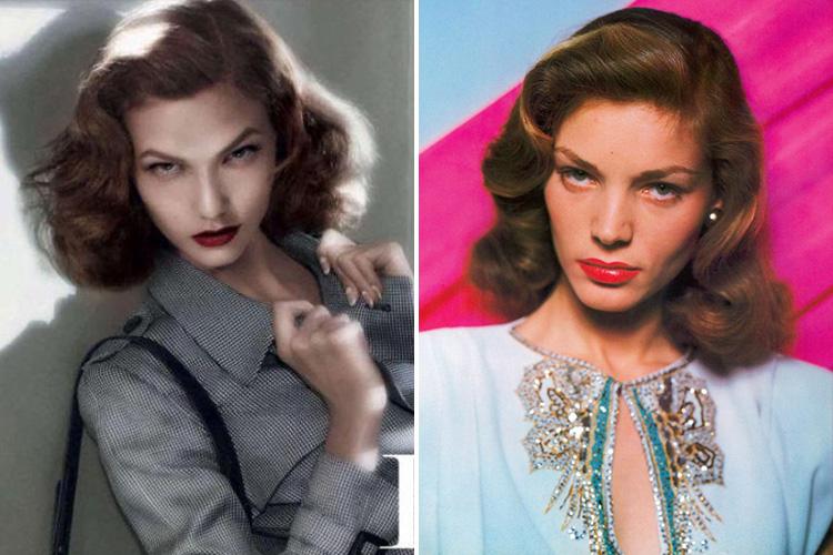  Karlie Kloss shares some similarities with Hollywood star from the Forties Lauren Bacall