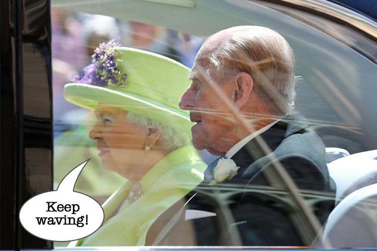  The Queen's advice to Philip as they leave in their car