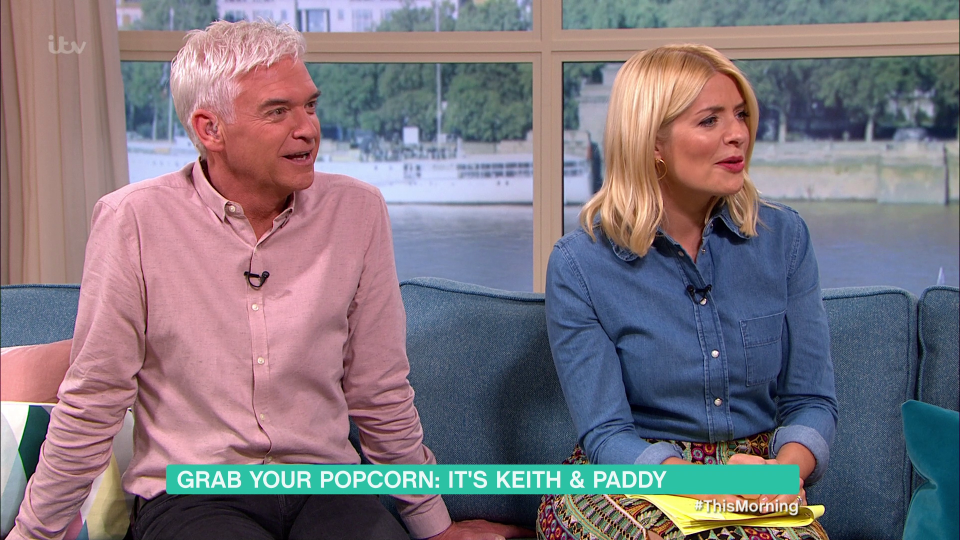  Holly then blamed Keith for the gaffe while Phil couldn't believe they noticed the minor glitch