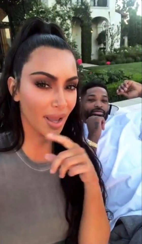  Clever Kim got Tristan while he was relaxing at Khloe's party