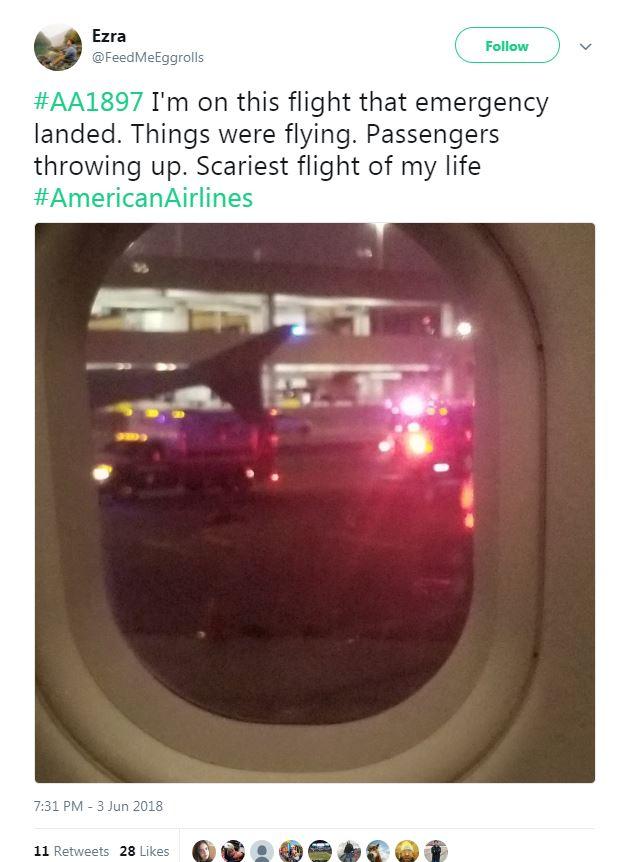  One Twitter user said it was the 'scariest flight of his life'