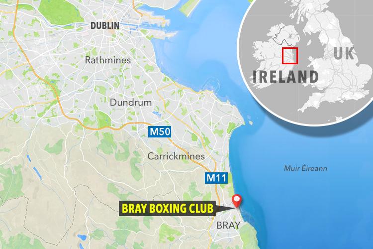 The attack happened at Bray Boxing Club in Co Wicklow on Tuesday