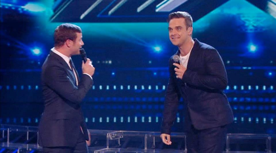  Robbie has already appeared on X Factor, above, and Britain's Got Talent