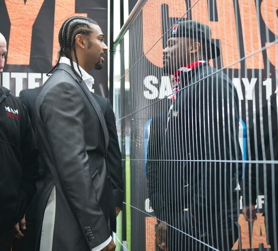  Haye feuded with Dereck Chisora, culminating in a brawl in which Chisora claims Haye glassed him