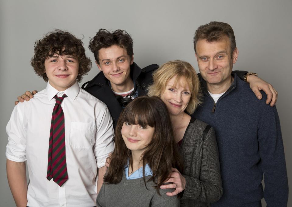  Claire and Hugh Dennis with their on-screen family in Outnumbered