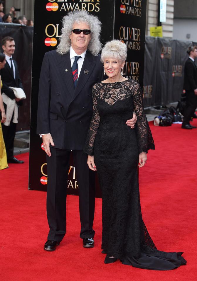  Actress Anita Dobson and her husband Brian May