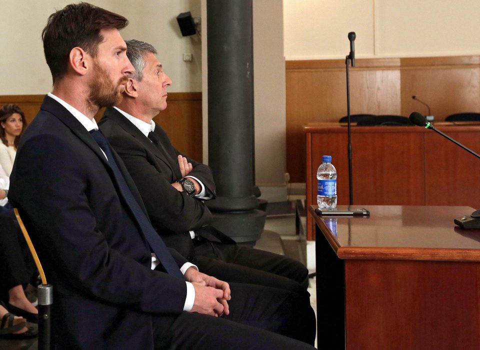  Lionel and Jorge Messi face the music in Barcelona