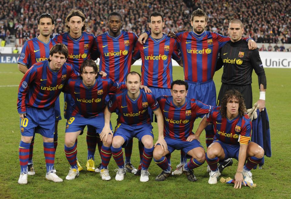  Marquez, top left, won two Champions Leagues in seven years with Barcelona