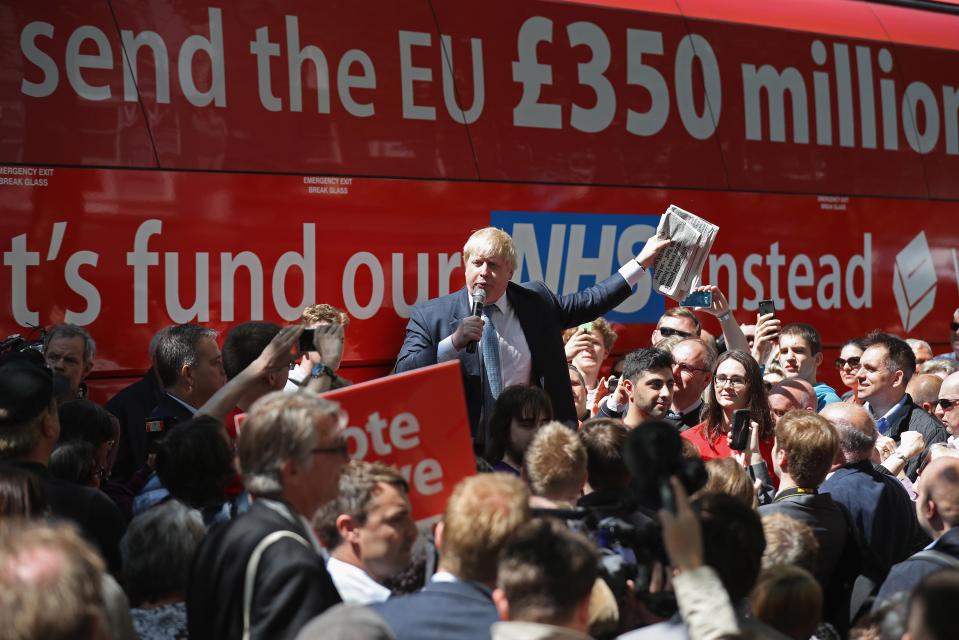  It is a major victory for Brexiteers like Boris Johnson, who made the pledge during the Vote Leave's Brexit Battle Bus tour of the UK ahead of the June 2016 referendum