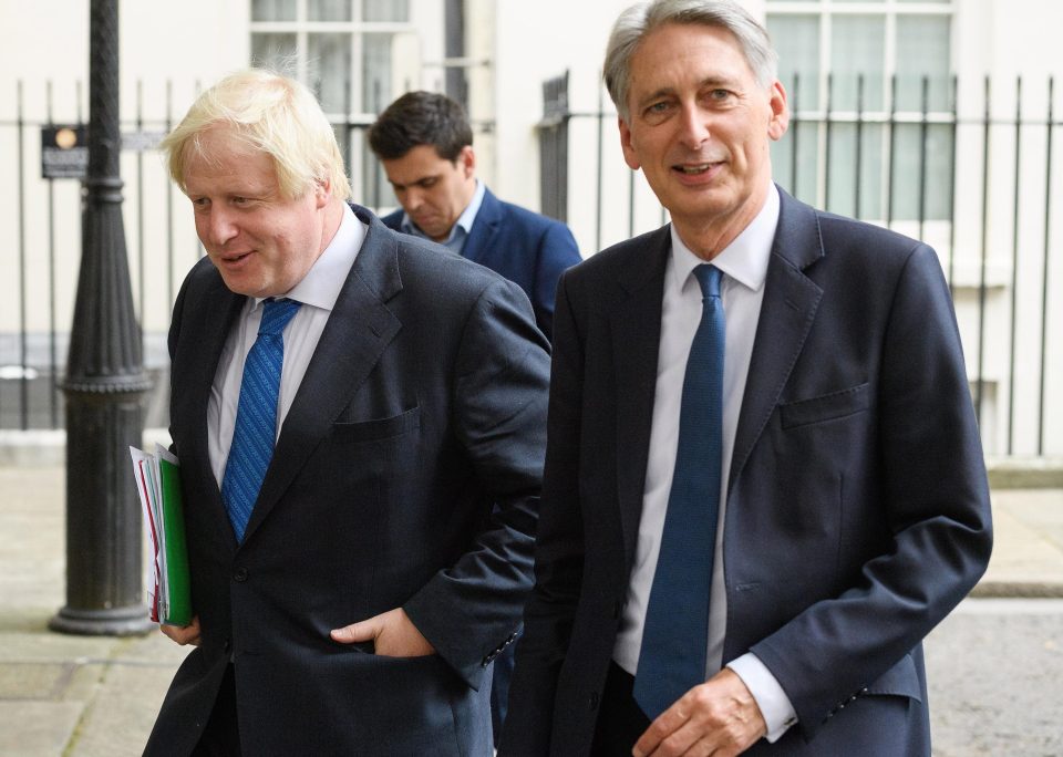  Mr Johnson and Mr Hammond are clashing over Brexit