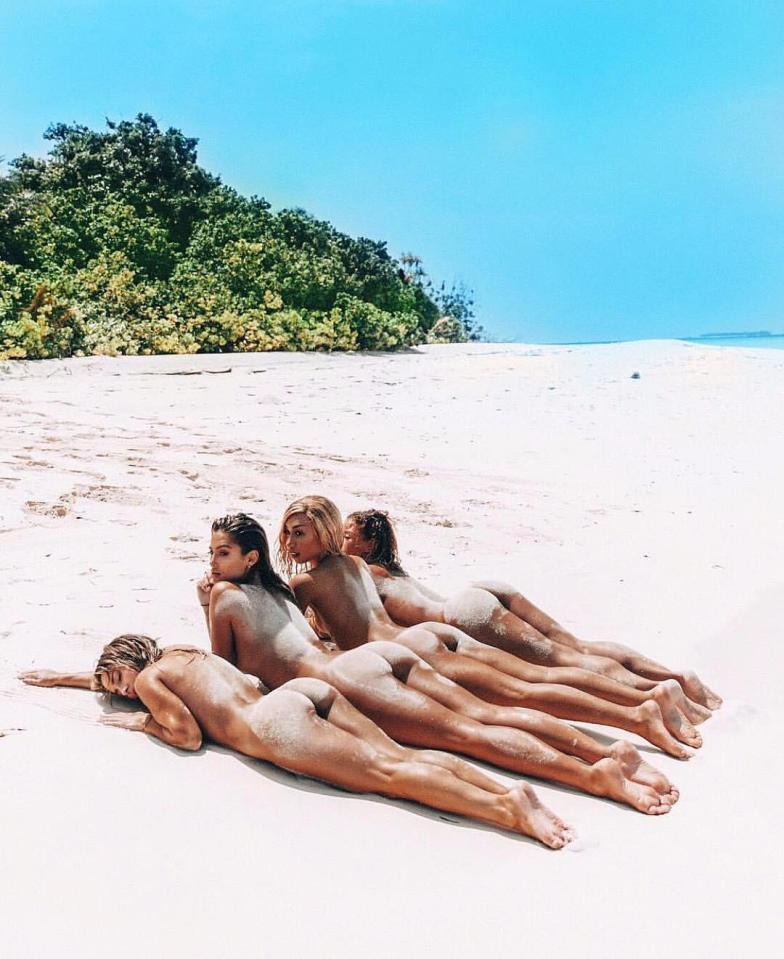  Jena Frumes basks in the sunshine with pals