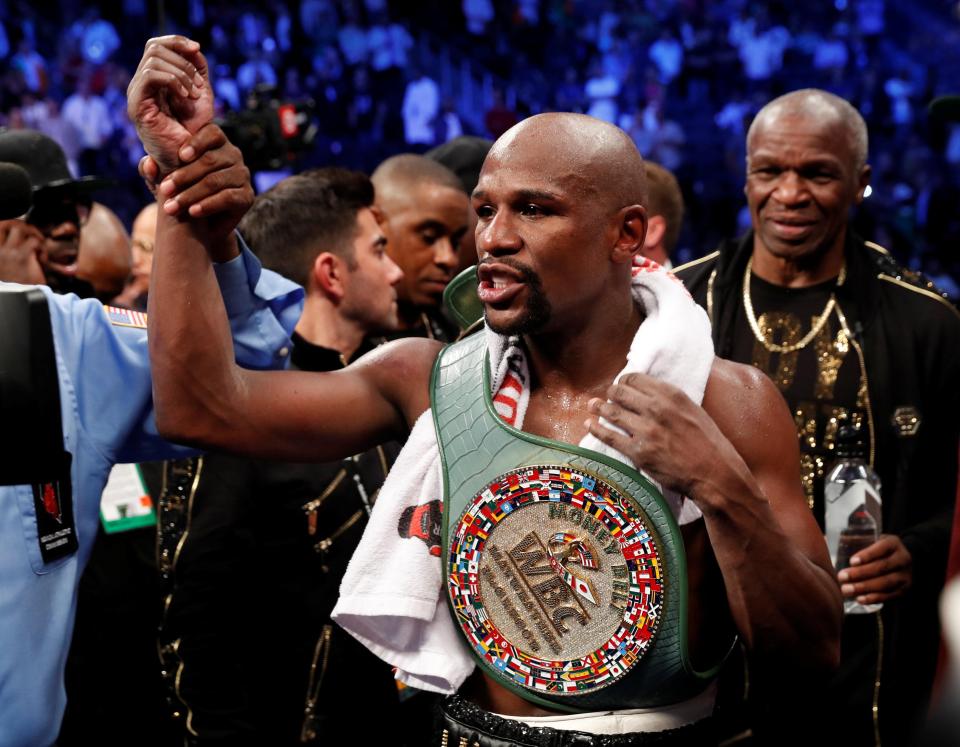  Floyd Mayweather retained his place at the top of the list with his giant fortune