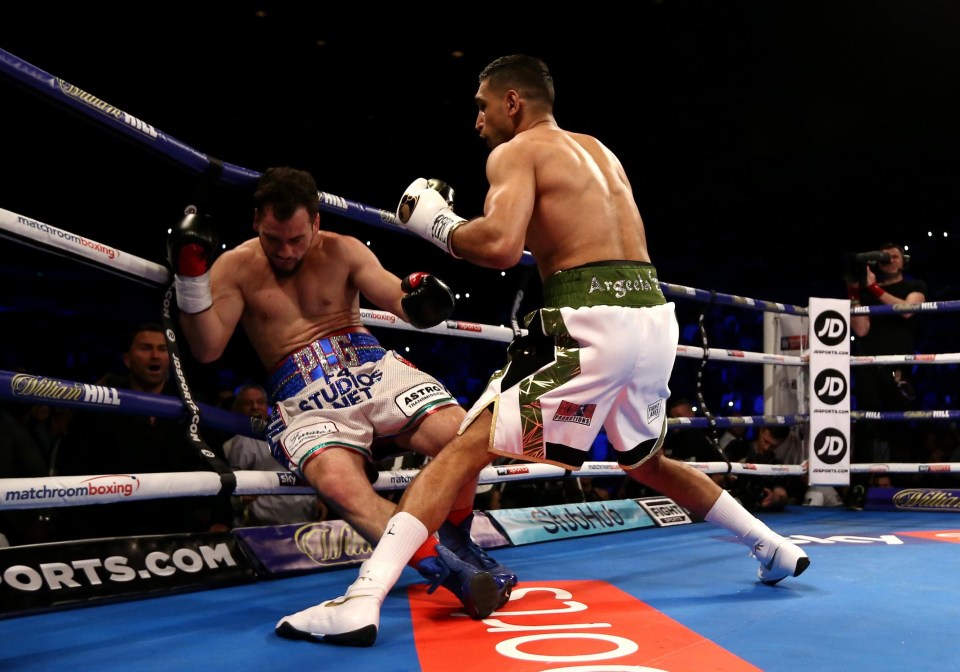 Amir Khan fought for the first time in two years in April – destroying Phil Lo Greco in 39 seconds