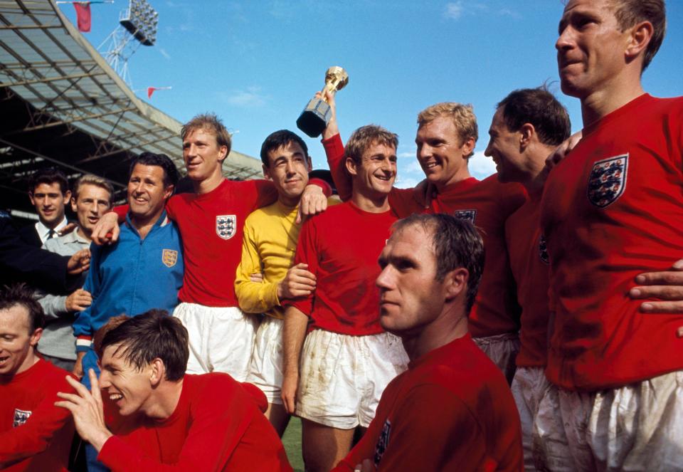  Ray Wilson, front of picture, was the oldest member of the England World Cup winning team