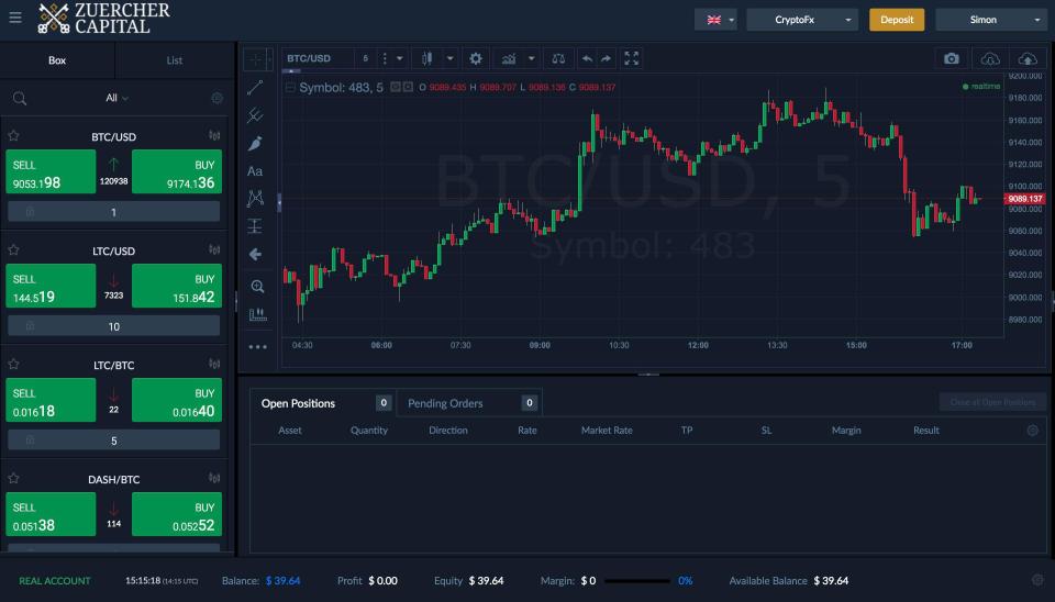 Zuercher's online trading platform allows victims' to see their cash which they are unable to withdraw