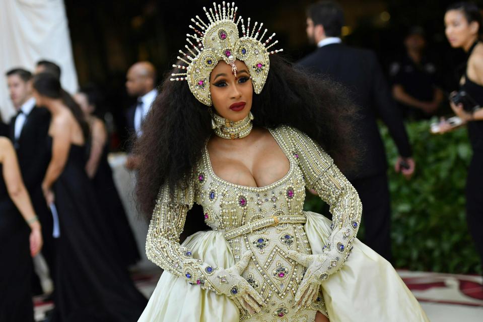  Cardi B arrives at the 2018 Met Gala in May