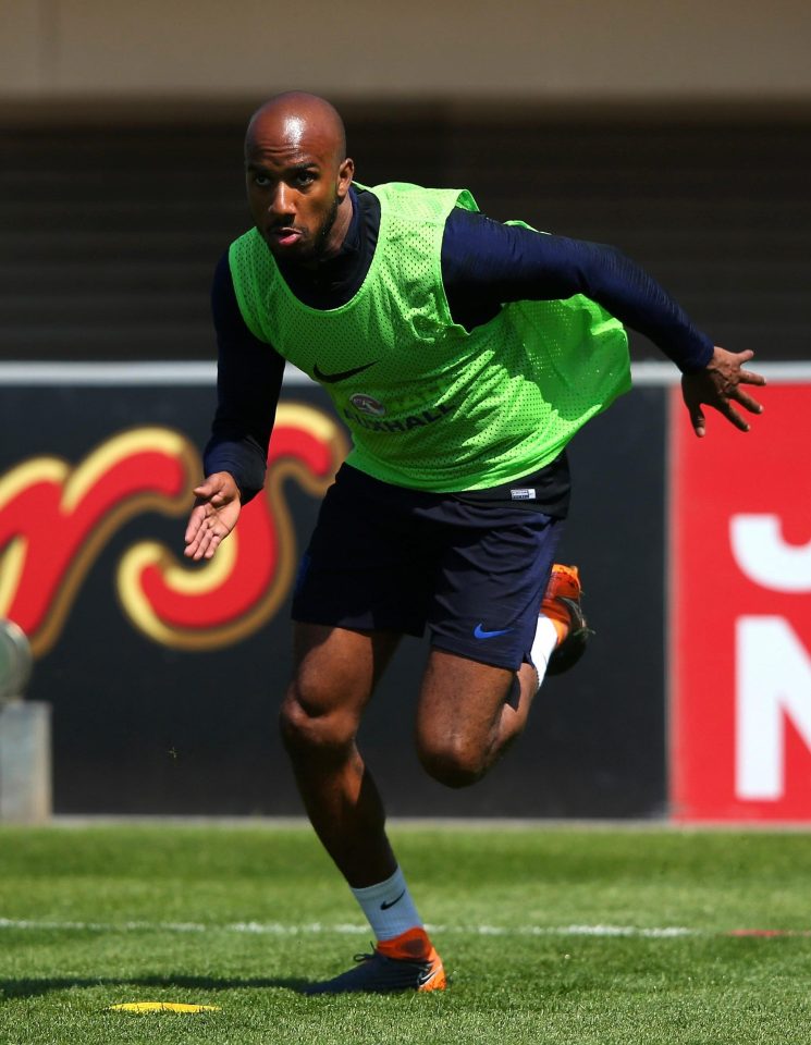  Fabian Delph breaks into a sprint for England's pre-World Cup training