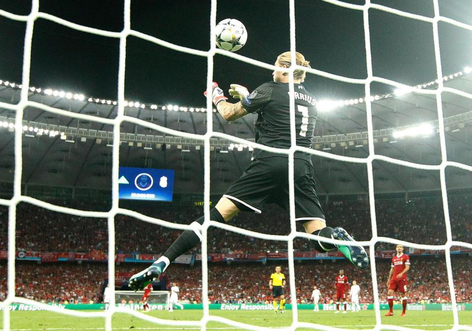 The second of Karius' two mistakes came when he deflected Gareth Bale's long-range shot into his own net