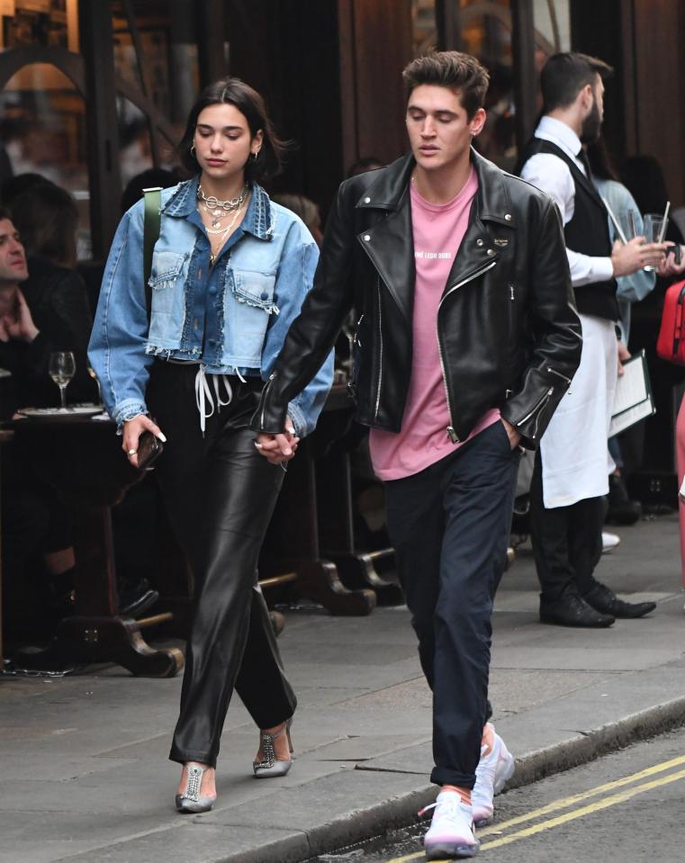  Dua Lipa pictured with boyfriend Isaac Carew