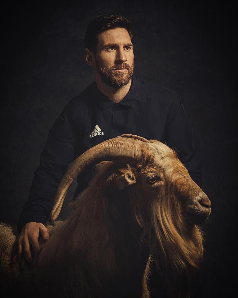  Lionel Messi posed with a live goat for a US magazine earlier this year