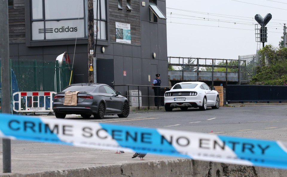 This was the scene at the Bray Boxing Club this morning following the shooting