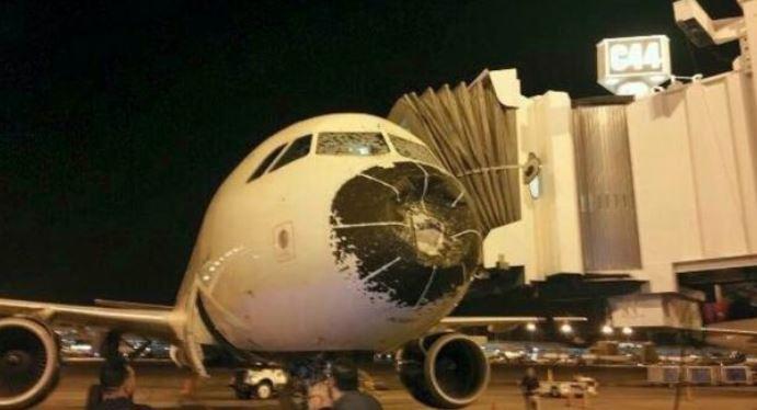  The damage to American Airlines flight 1897