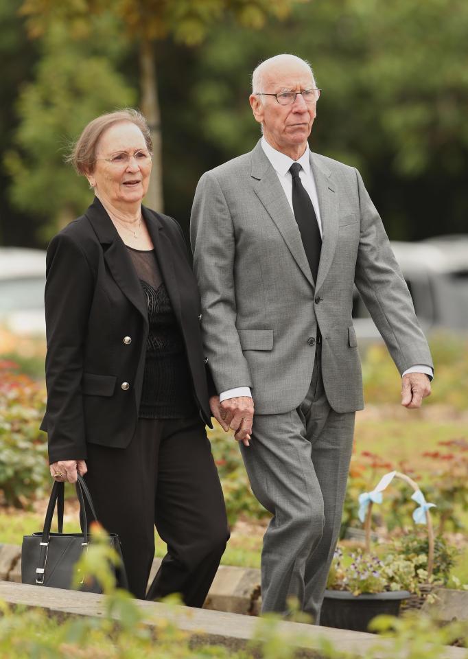  Sir Bobby Charlton was alongside his wife Norma Ball