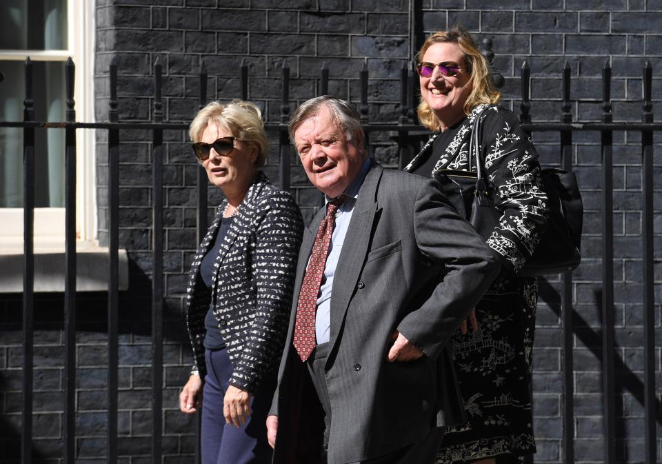  Antoinette Sandbach (R) in Downing Street with Ken Clarke and Anna Soubry (L) - some of the Tory rebels who could cause trouble for May