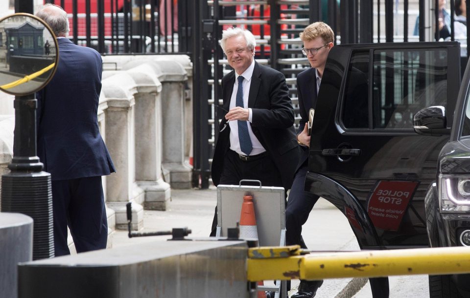  The minister in Downing Street after confronting Mrs May