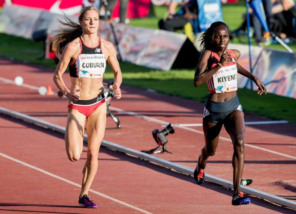 Runners were forced to leap over the barrier set six inches too high, with chaotic consequences