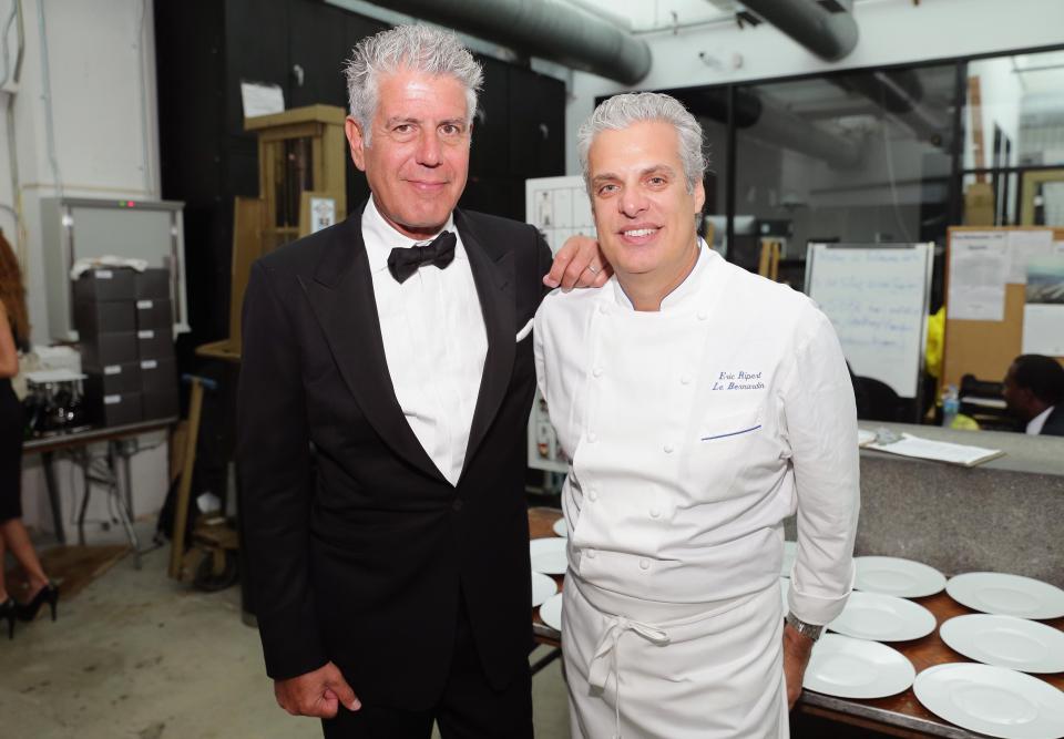  Anthony Bourdain with friend Eric Ripert, who found him unresponsive in his French hotel room