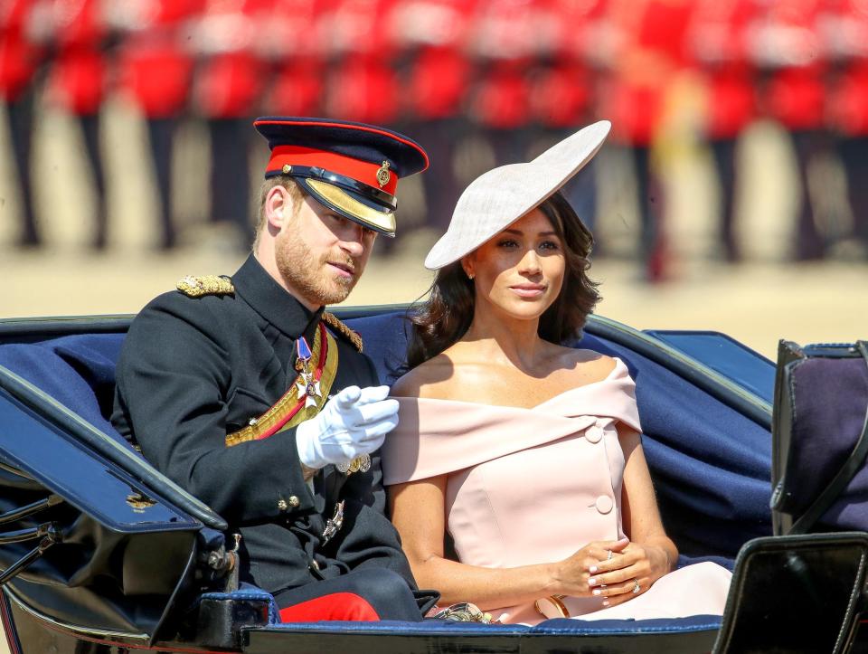  The newly married Duke and Duchess of Sussex at the Trooping the Colour parade