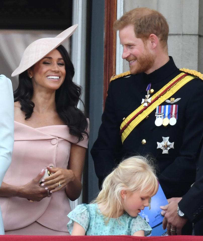  Newlyweds Meghan and Harry shared a joke on the balcony