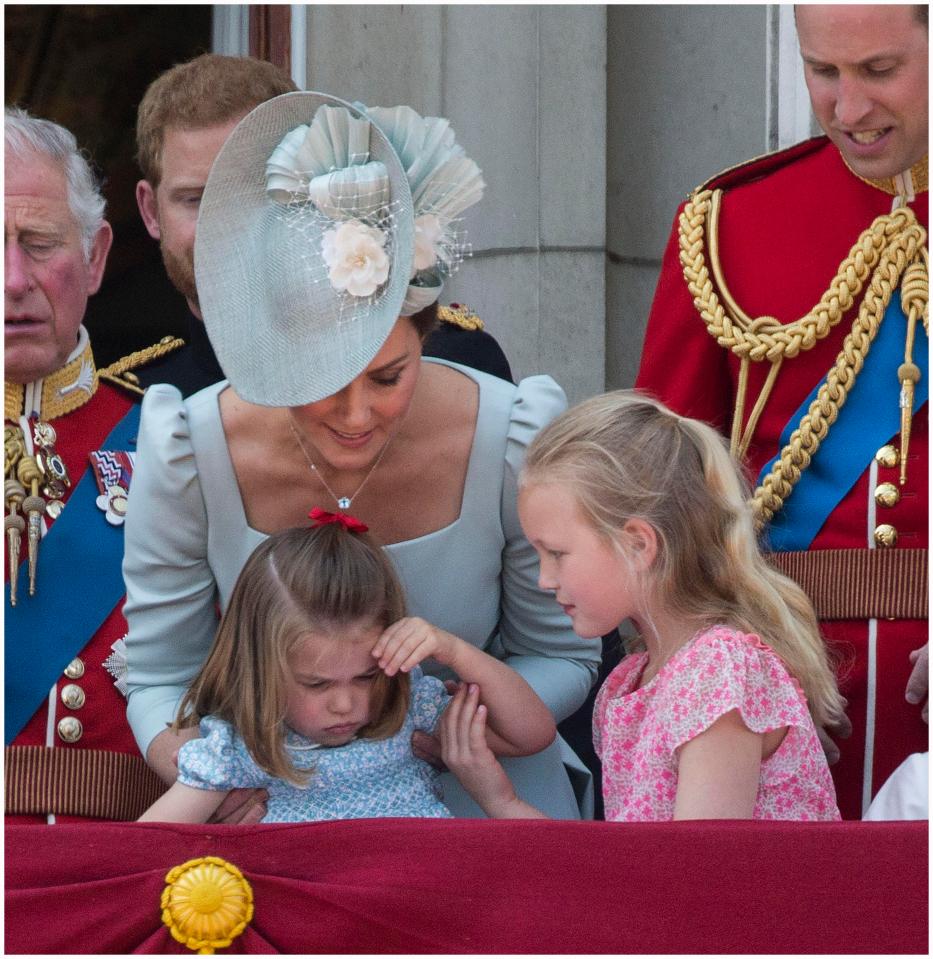  Savannah was also on queue to help Kate cheer Princess Charlotte who appeared a little tired following the initial excitement