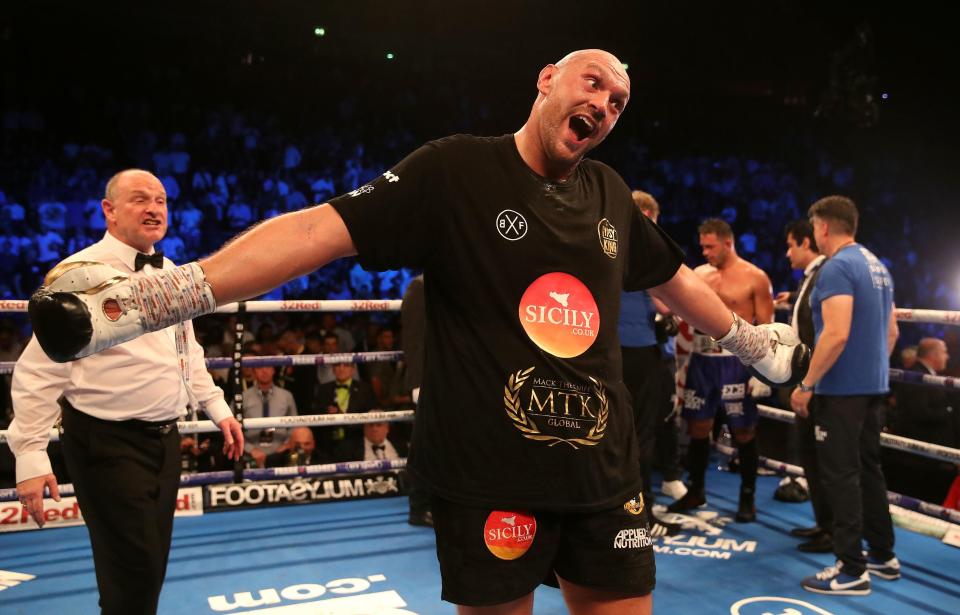  Fury claimed victory after his opponent threw in the towel at the end of the fourth