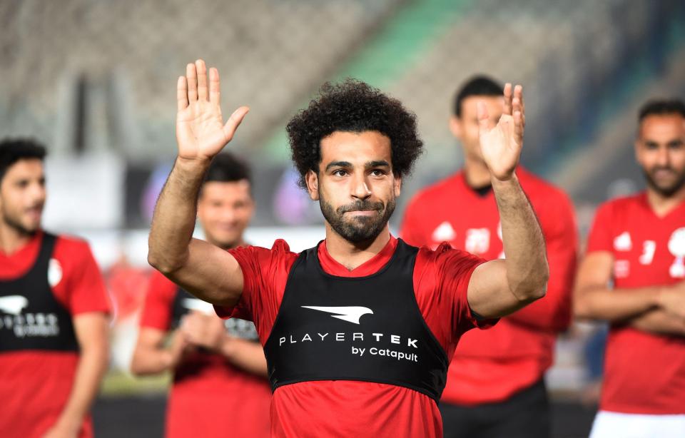  Salah attended Egypt training on Saturday evening but did not take part in the session as he continues his recovery from the shoulder injury