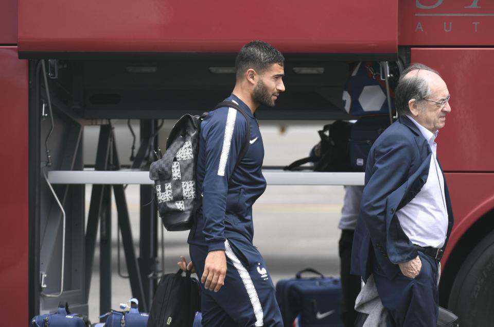  Fekir landed in Russia with France Football Federation president Noel le Graet on Sunday