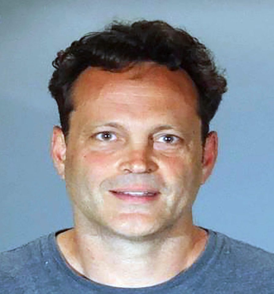  Vince Vaughn smiles for the camera in his mugshot