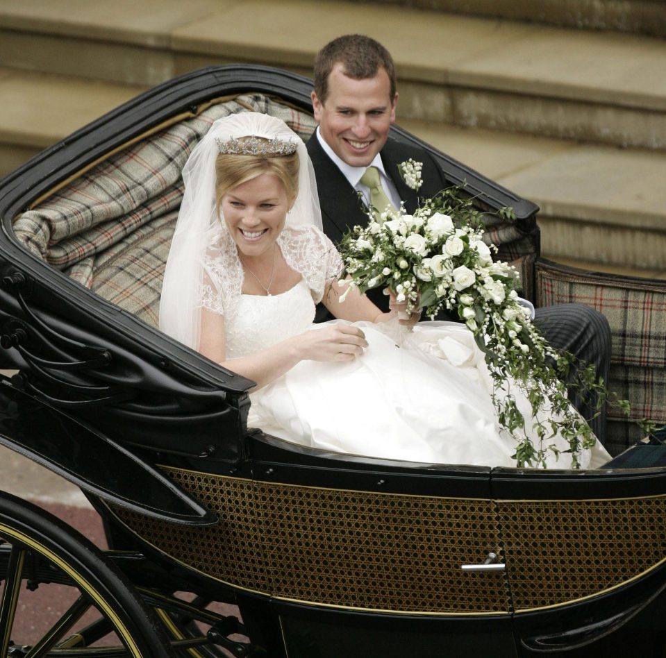  Peter and Autumn Phillips on their wedding day in 2007