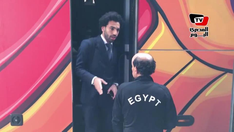  Liverpool star Mohamed Salah was set upon by a fan after getting off the Egypt team bus