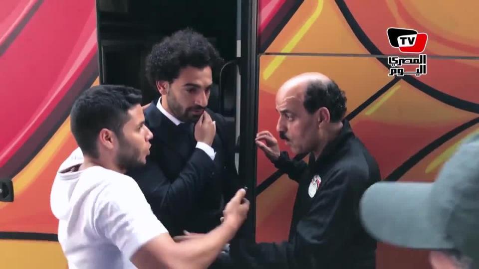  Security was furious with the fan as they looked to get him away from star man Salah