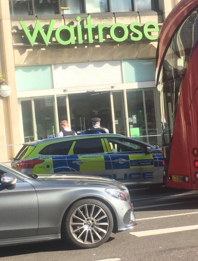  Two men were slashed outside Waitrose in the High Street Kensington area of London