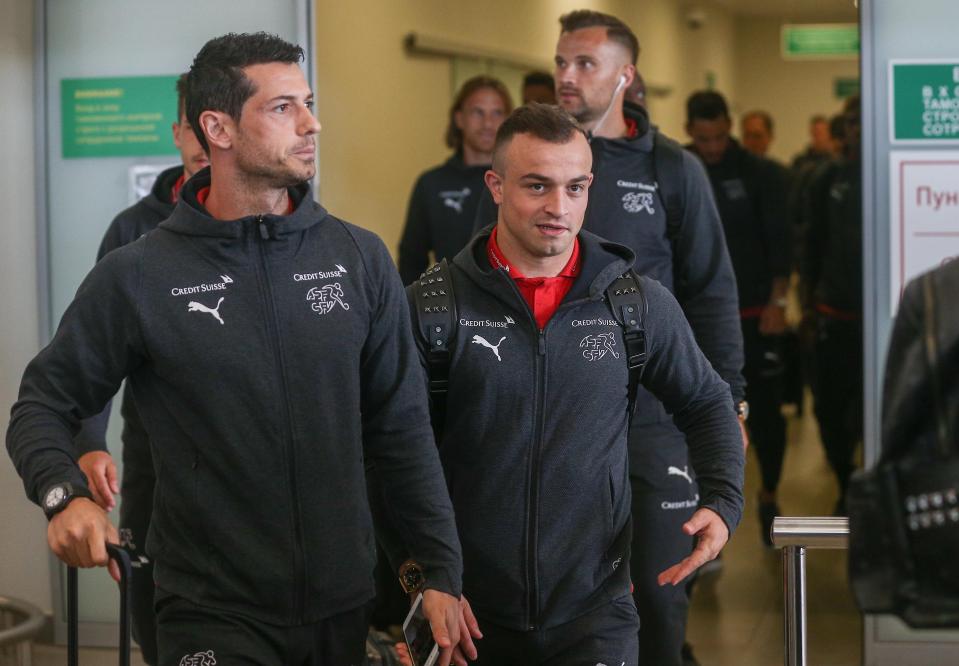  Shaqiri has arrived in Russia where Switzerland are hoping to make it through to the knock-out stages of the World Cup