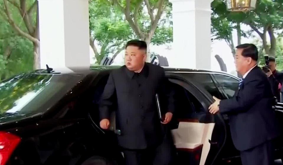  Expert Darren says Kim arrived in a flash Mercedes which is prohibited under NK sanctions - showing his mischievous side