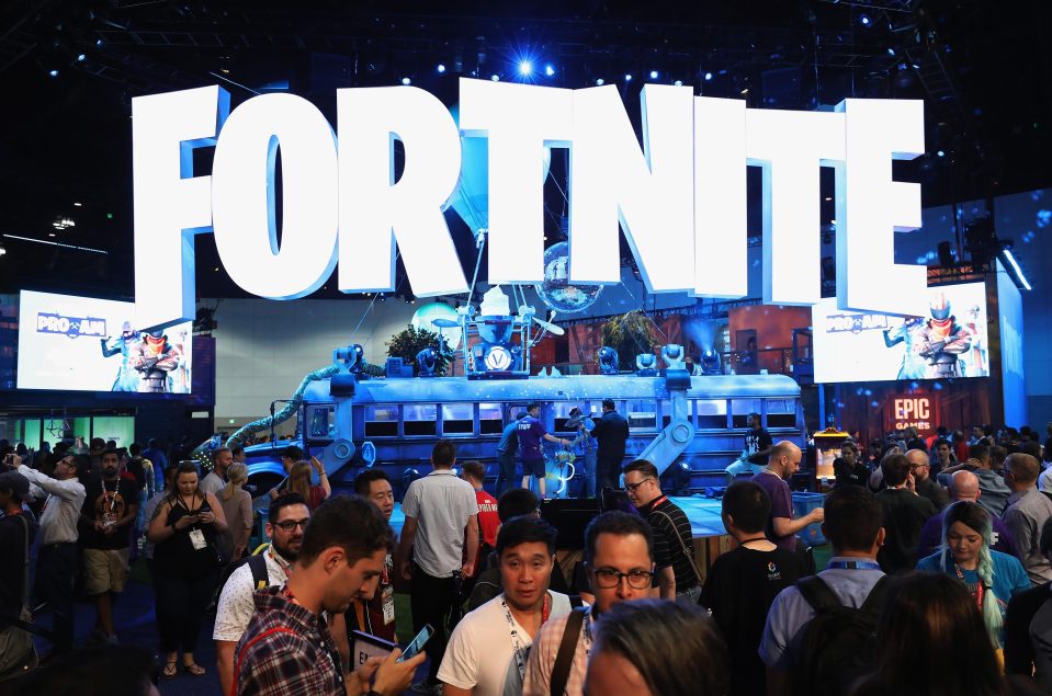  Gamers gathered at the Fortnite exhibit during the E3 convention in LA on Tuesday