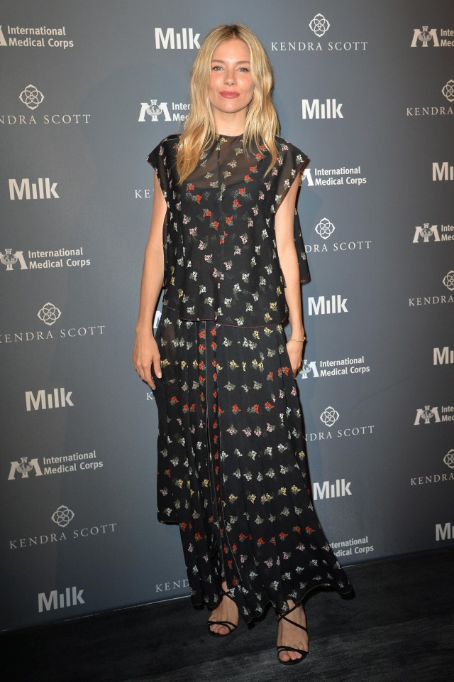 Sienna hosted a fund-raising cocktail party in London this week