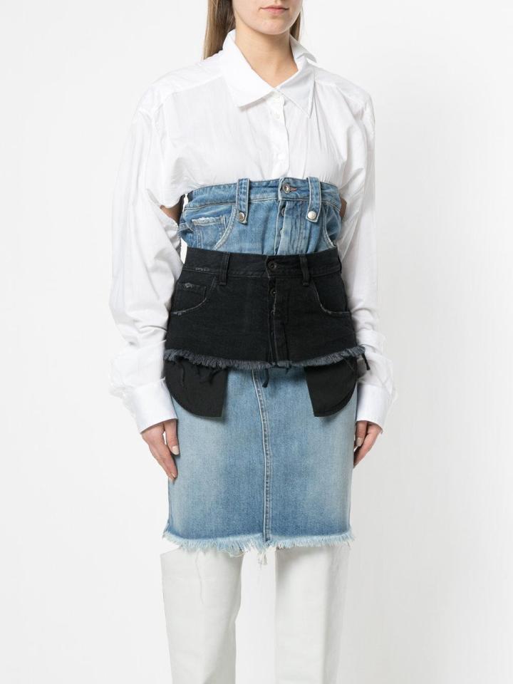  This denim creation is certainly... experimental