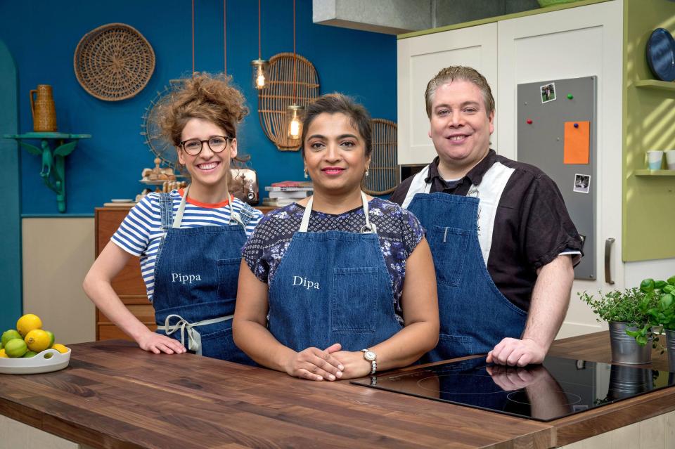  The Britain's Best Home Cook finalists (left-right) Pippa, Dipa and Philip