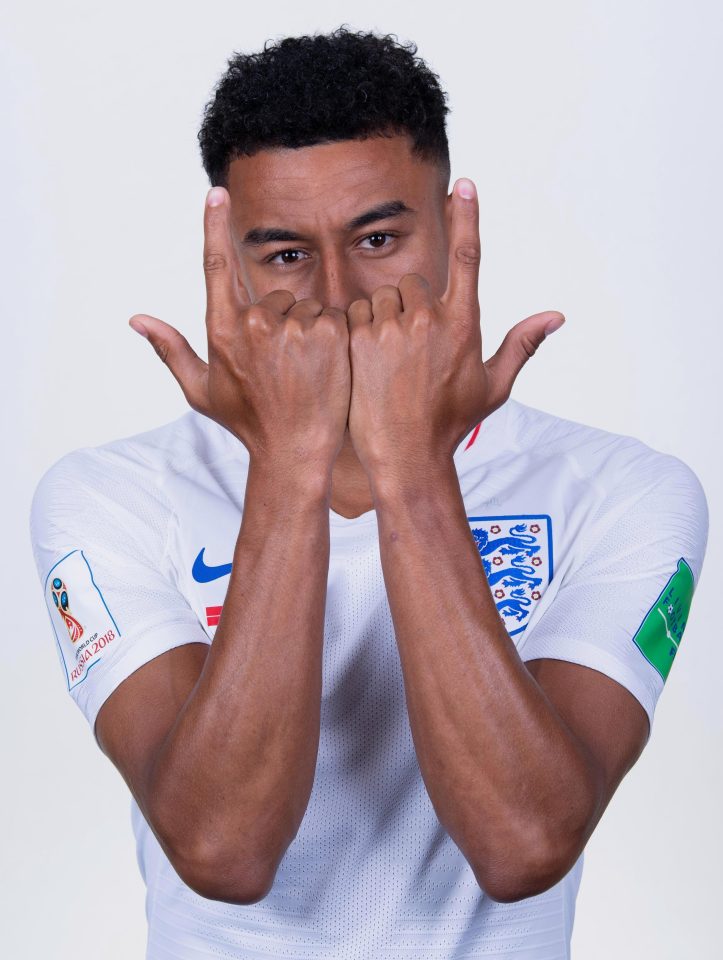  Jesse Lingard with his trademark goal celebration that is catching on